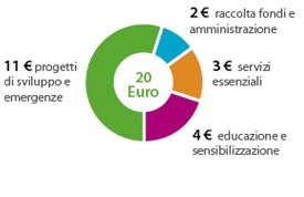 Come spendiamo i tuoi 20 euro? Uso dei fondi