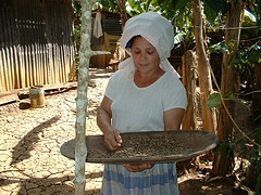 Donna con chicchi caffè,Dominicana. Credits: OxfamItalia