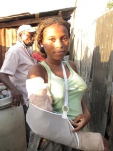 Donna nel campo sfollati, Haiti. Credits: OxfamInternational