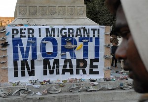 Una parte della manifestazione ad Arezzo. Credits: Demostenes Uscamayta