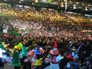 L'edizione del Meeting dei diritti umani del 2010, in cui hanno partecipato più di 8000 studenti.