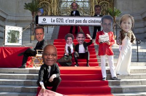 I leader mondiali sul tappeto rosso...ma il G20 non è un film! Credits: Oxfam France I leader mondiali sul tappeto rosso...ma il G20 non è un film! Credits: Oxfam France