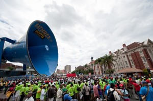 In marcia per il clima attraverso Durban. Credits: Ainhoa Goma/Oxfam