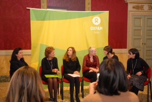 La conferenza stampa di Annie Lennox al Palazzo Reale a Milano. Credits: Demostenes Uscamayta Ayar/OxfamItalia