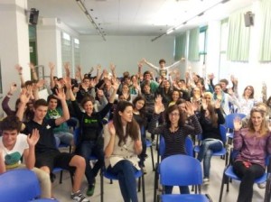 Un momento del lavoro con le classi Un momento del lavoro con le classi