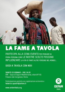 Volantino dell'evento La fame a tavola Volantino dell'evento La fame a tavola