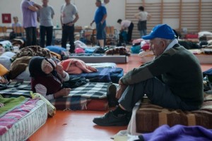 People in the shelter. For children and elder the situation is much more dramatic