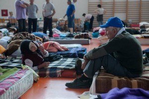 People in the shelter. For children and elder the situation is much more dramatic People in the shelter. For children and elder the situation is much more dramatic
