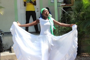 Haiti, un momento della performance teatrale Haiti, un momento della performance teatrale