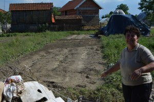 Bosnia. Nedzmija showing what was once a greenhouse full of riped cucumbers