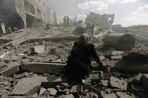 Gaza quartiere distrutto