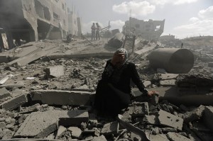 Gaza quartiere distrutto
