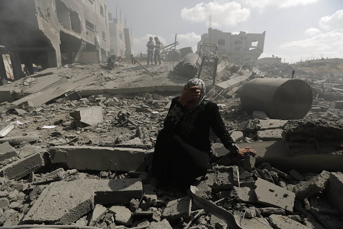 Gaza quartiere distrutto Gaza quartiere distrutto