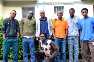 Alcuni dei migranti ospitati ad Arezzo