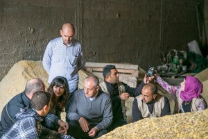 Alessandra Argiolas con la delegazione palestinese