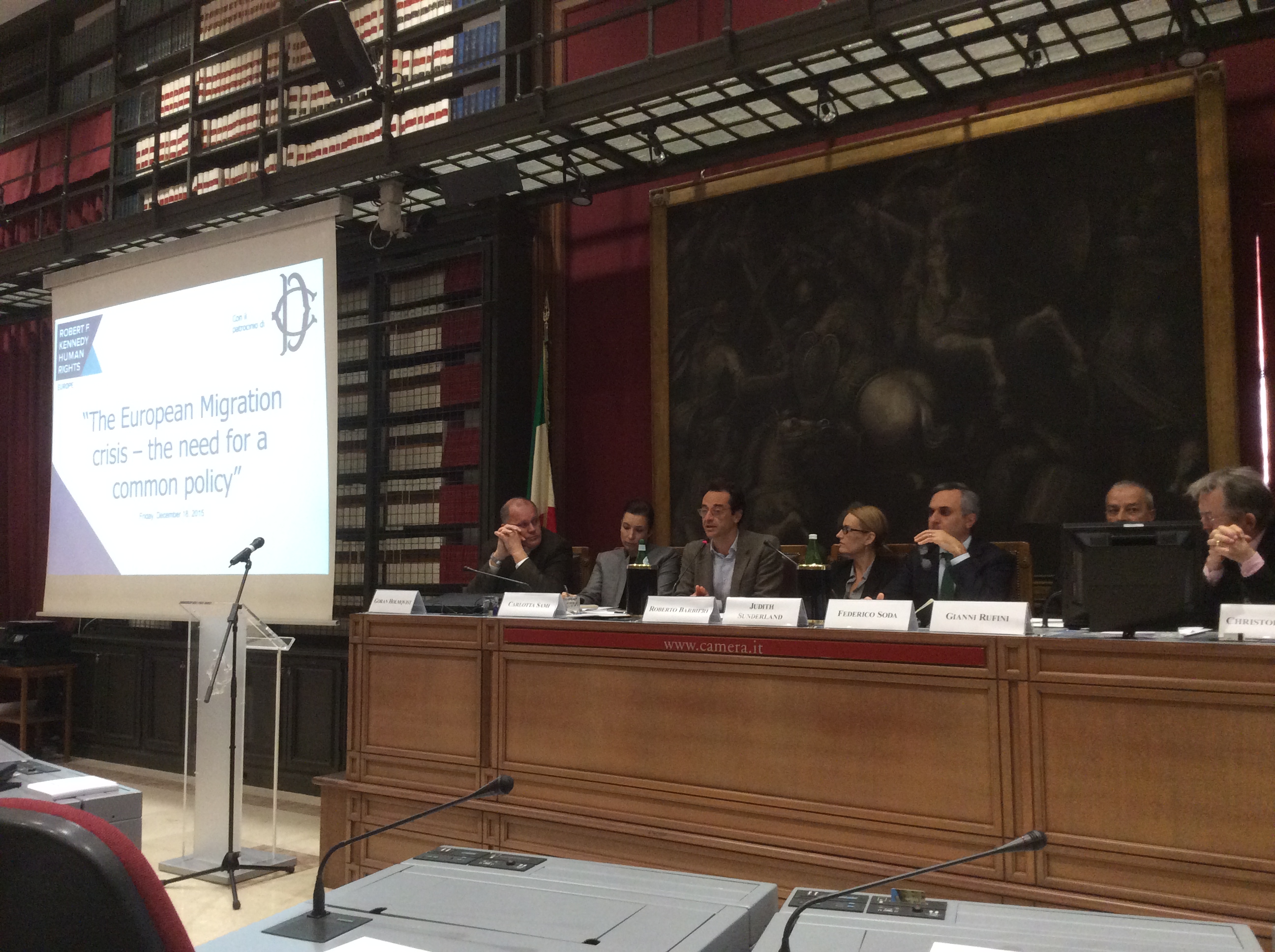 Convegno "The European Migration Crisis: the need for a common policy"