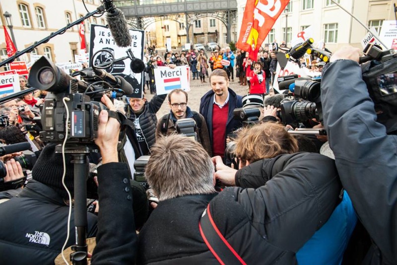 Antoine Deltour al processo d'appello per il caso LuxLeaks - credit foto: Xavier Bechen