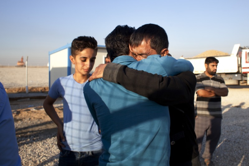 Fuga civili a Mosul - Profughi nel campo di Hassansham