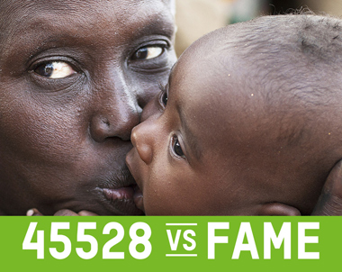 Invia un sms al 45528 e sfida la fame
