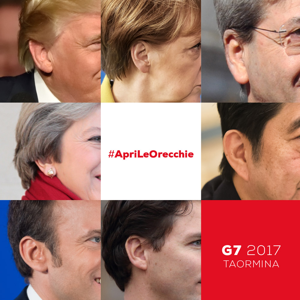 Al G7 a Taormina chiediamo di non ignorare i problemi che colpiscono l’umanità e il pianeta e di agire concretamente per cambiare le cose