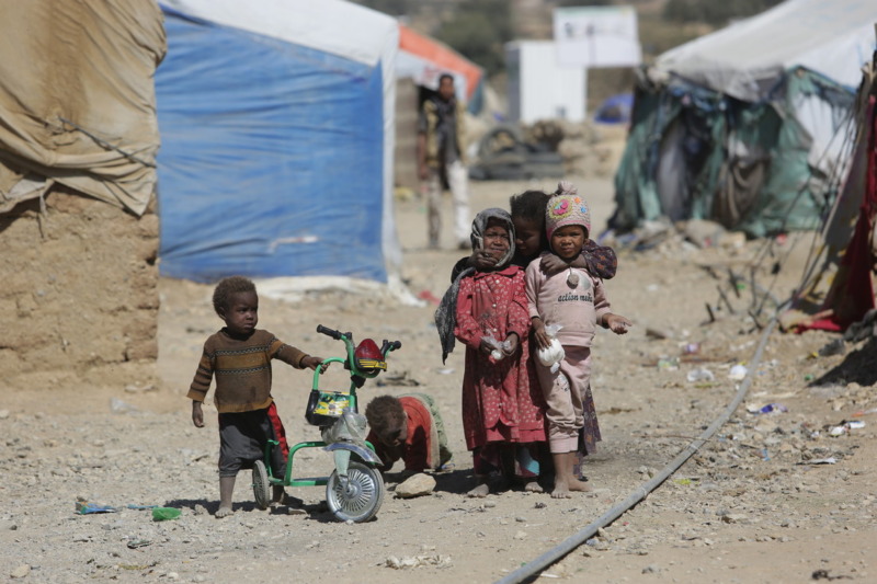 Yemen, bambini sfollati