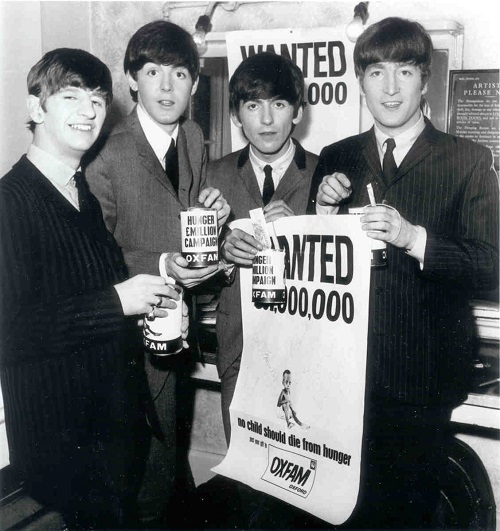 I Beatles, tra i primi testimonial di Oxfam