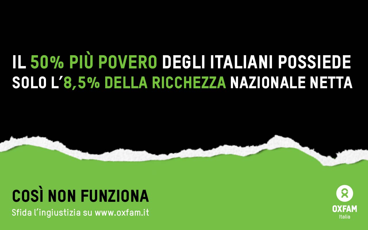 Il 50% più povero degli italiani possiede solo l'8,5% della ricchezza nazionale netta
