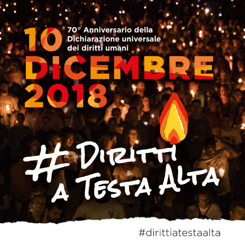 Lunedì 10 dicembre celebriamo il 70° anniversario della Dichiarazione Universale dei Diritti umani