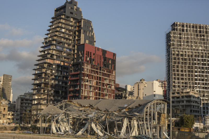 Le macerie di Beirut Libano