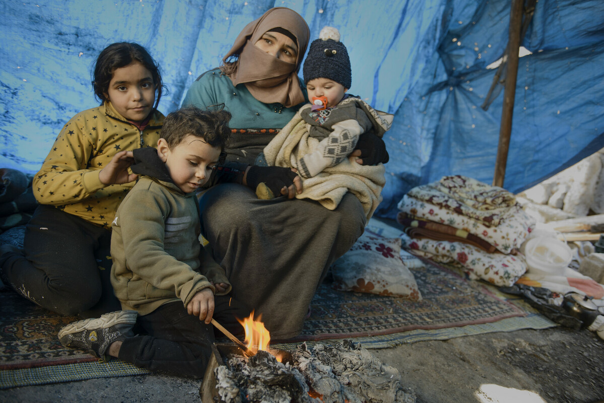 Aziza ha avuto paura di perdere i suoi figli quando è scoppiato il terremoto in Turchia