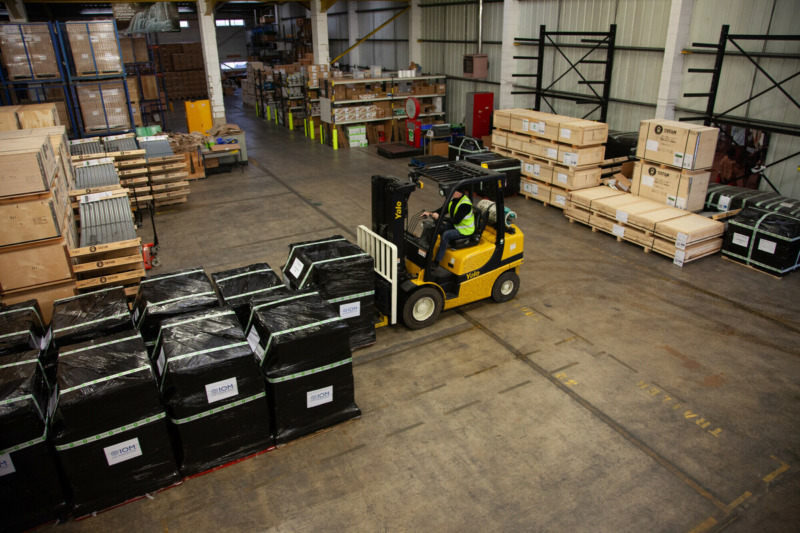 5 tonnellate di aiuti in partenza per Gaza dai magazzini Oxfam di BIcester in Oxfordshire
