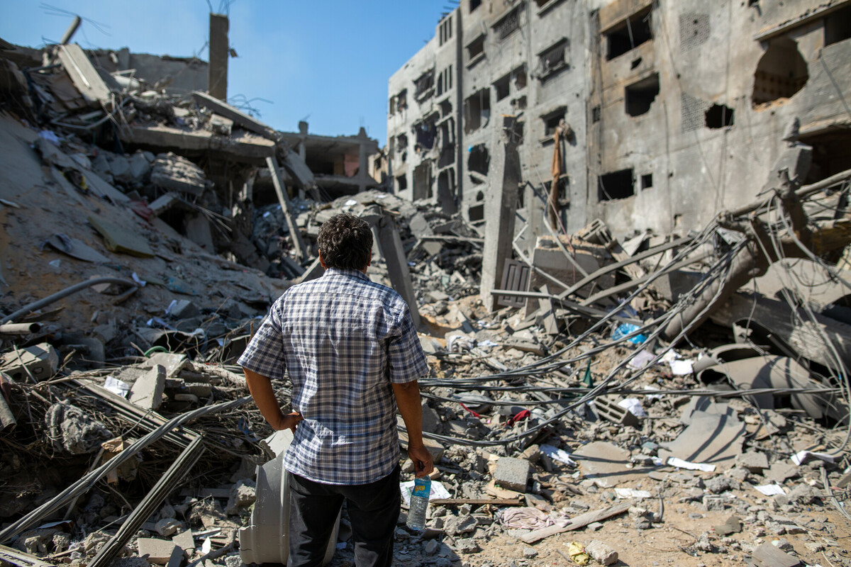 Oltre il 60% delle abitazioni di Gaza sono state distrutte. Foto: Marwan Sawwaf/ Alef Multimedia/ Oxfam 