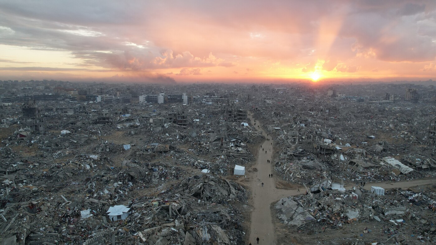 Immagine aerea/drone del governo di Gaza Nord- credit: Alef Multimedia Company/ Oxfam 